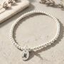 Personalised Initial Charm Sterling Silver Bracelet, thumbnail 2 of 12