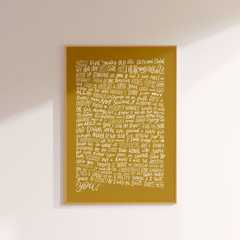Taylor Swift Poster, The Best Day Song Lyrics Print, 3 of 10