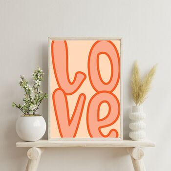'Love' Typography Print Statement Wall Art, Unframed, 8 of 8