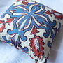 Moroccan Tile Print Linen Cushion Cover, thumbnail 2 of 4