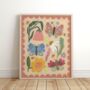 Flowers And Butterflies Print, thumbnail 1 of 2