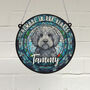 Labradoodle Grey Memorial Suncatcher, thumbnail 1 of 6