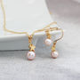 Pink Pearl Pendant And Earrings Set, thumbnail 5 of 12
