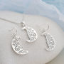 Sterling Silver Henna Moon Necklace, thumbnail 3 of 7