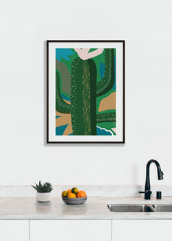 Cactus Jungle Abstract Wall Art Print, 2 of 8