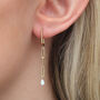 18ct Gold Plated Chain And Opal Earrings, thumbnail 1 of 6