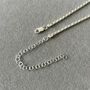 Mens 925 Sterling Silver 2mm Rope Chain Necklace, thumbnail 9 of 10