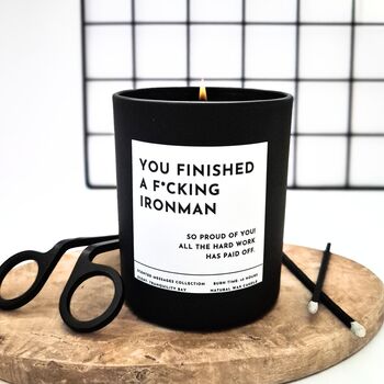 Personalised Marathon Runner Candle | Running Gift Her Him, 4 of 9