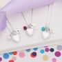 Personalised Silver Heart Locket Birthstone Necklace, thumbnail 1 of 13