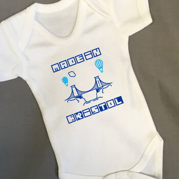 Personalised Made In Bristol Babygrow/T Shirt, 2 of 10