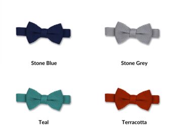 Children's Wedding Knitted Bow Ties | 30+ Colours, 7 of 9