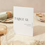 Wedding Table Number Sign A4 Sturdy Minimal Layout, thumbnail 1 of 5