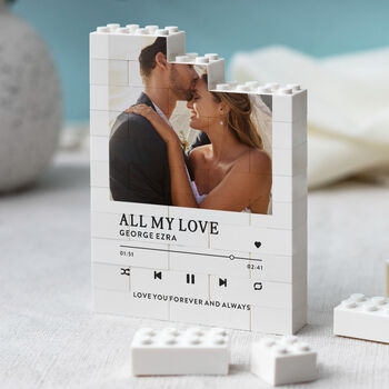 Personalised Wedding Song Photo Block Keepsake Gift, 7 of 10