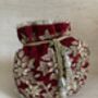Maroon Velvet Handcrafted Potli Bag, thumbnail 7 of 10