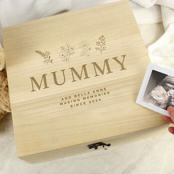 Personalised Engraved Floral Keepsake Box, 7 of 10