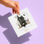 Cute Devil Haunted House Halloween Card, thumbnail 1 of 2