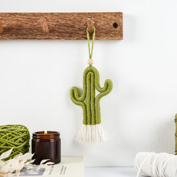 Make Your Own Mini Macrame Cactus Craft Kit In Meadow, 2 of 9