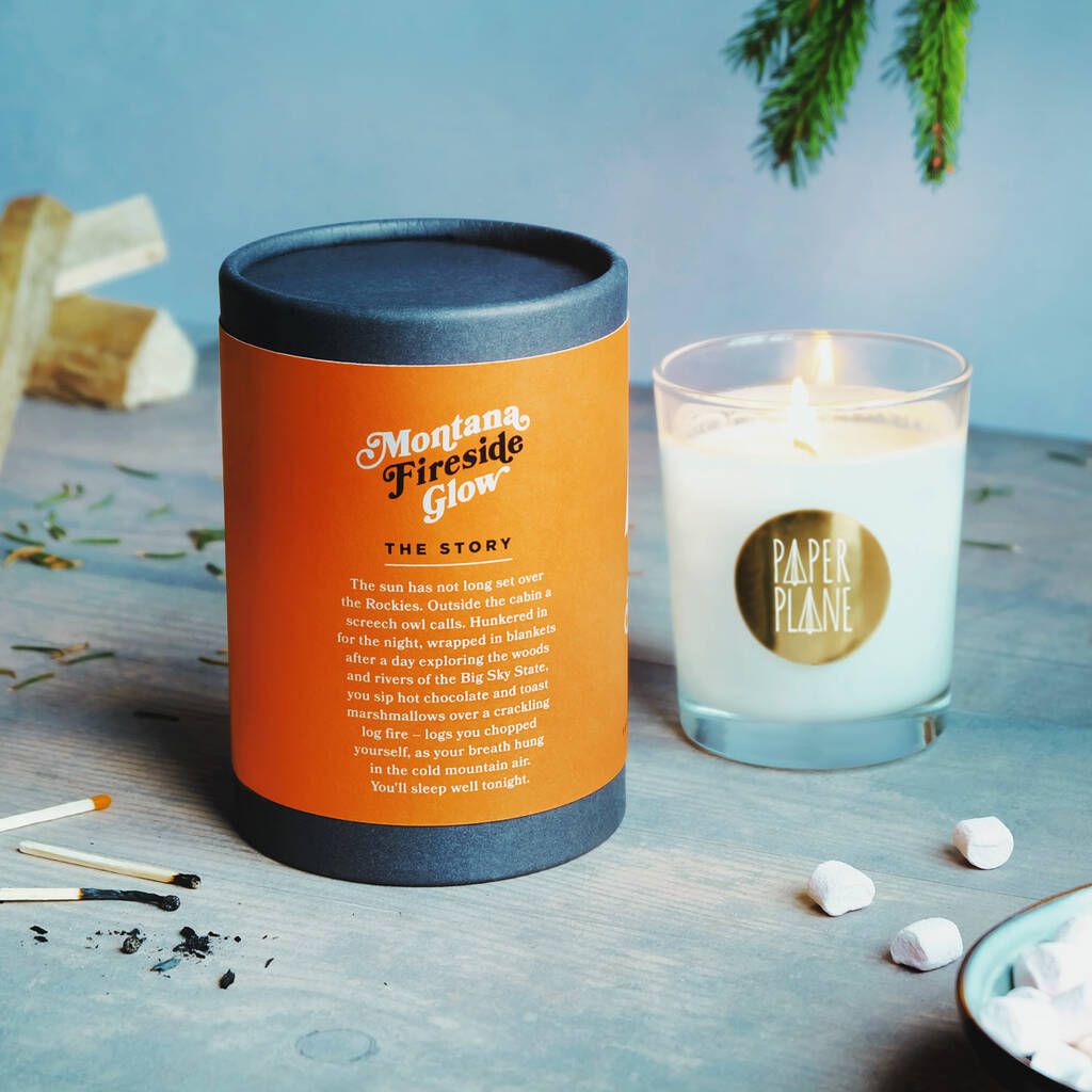 Montana Fireside Glow Vegan Soy Candle By Paper Plane