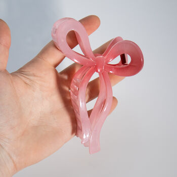 Pink Bow Hair Claw Clip, 3 of 7