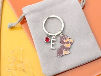 Personalised Sausage Dog, Dachshund Keyring, 8 of 10
