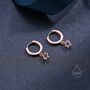 Pair Of Star Of David Huggie Hoop Earrings, thumbnail 5 of 10