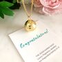 Pregnancy Bola Chime Necklace Gold 18 K, thumbnail 4 of 6