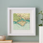 Personalised Isle Of Wight Map Print Wall Art, thumbnail 2 of 5