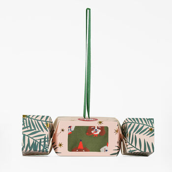 Party Dogs Bamboo Socks Men's Christmas Cracker Hanging Tree Decoration, 4 of 5