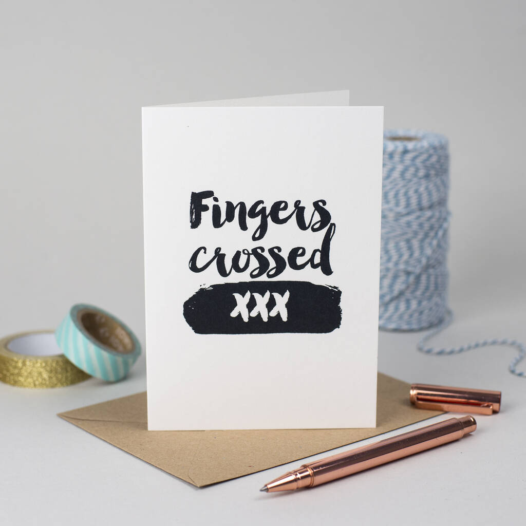 Fingers Crossed Xxx Good Luck Card, 1 of 6