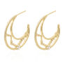 Phoebe Constellation Moon Hoop Earrings | Gold Plated, thumbnail 3 of 8