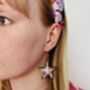 Large Starfish Glitter Resin Earrings / Gift For Beach Lovers, thumbnail 9 of 9