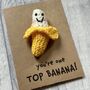Top Banana Crochet Thank You Card Handmade, thumbnail 7 of 9