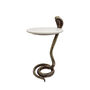 Snake Side Table With White Marble Top, thumbnail 2 of 2
