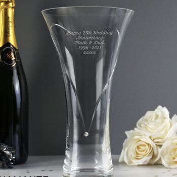 Personalised Vase With Swarovski Crystals, 7 of 8