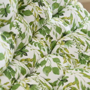 Botanical Leaves Padded Bench Cushion, 3 of 5