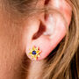 Guiding North Star Garnet Studs Gold Plated, thumbnail 1 of 9