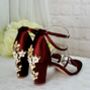 Block Heel Bridal Shoes With Cherry Blossom, thumbnail 8 of 10