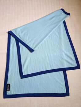 Personalised Aqua Blue 100% Cashmere Wrap Gift Boxed, 5 of 8