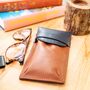 Personalised Pebble Grain Leather Glasses Case Perfect Father's Day Gift, Great Gift For Dad Or Grandad, thumbnail 8 of 11