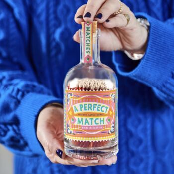 Personalised Perfect Match Bottle And Votives, 3 of 5