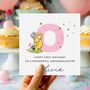 Initial Birthday Card Winnie The Pooh Granddaughter *Fully Personalised, thumbnail 1 of 2