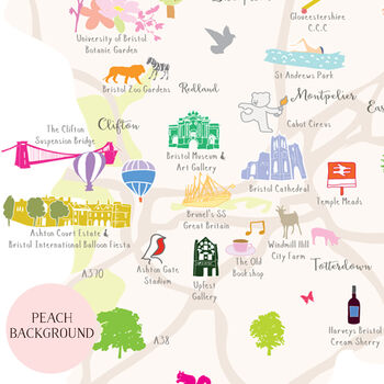 Map Of Greater Bristol Art Print, 5 of 5