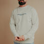 Mens Personalised Coordinates Embroidered Sweatshirt, thumbnail 4 of 8