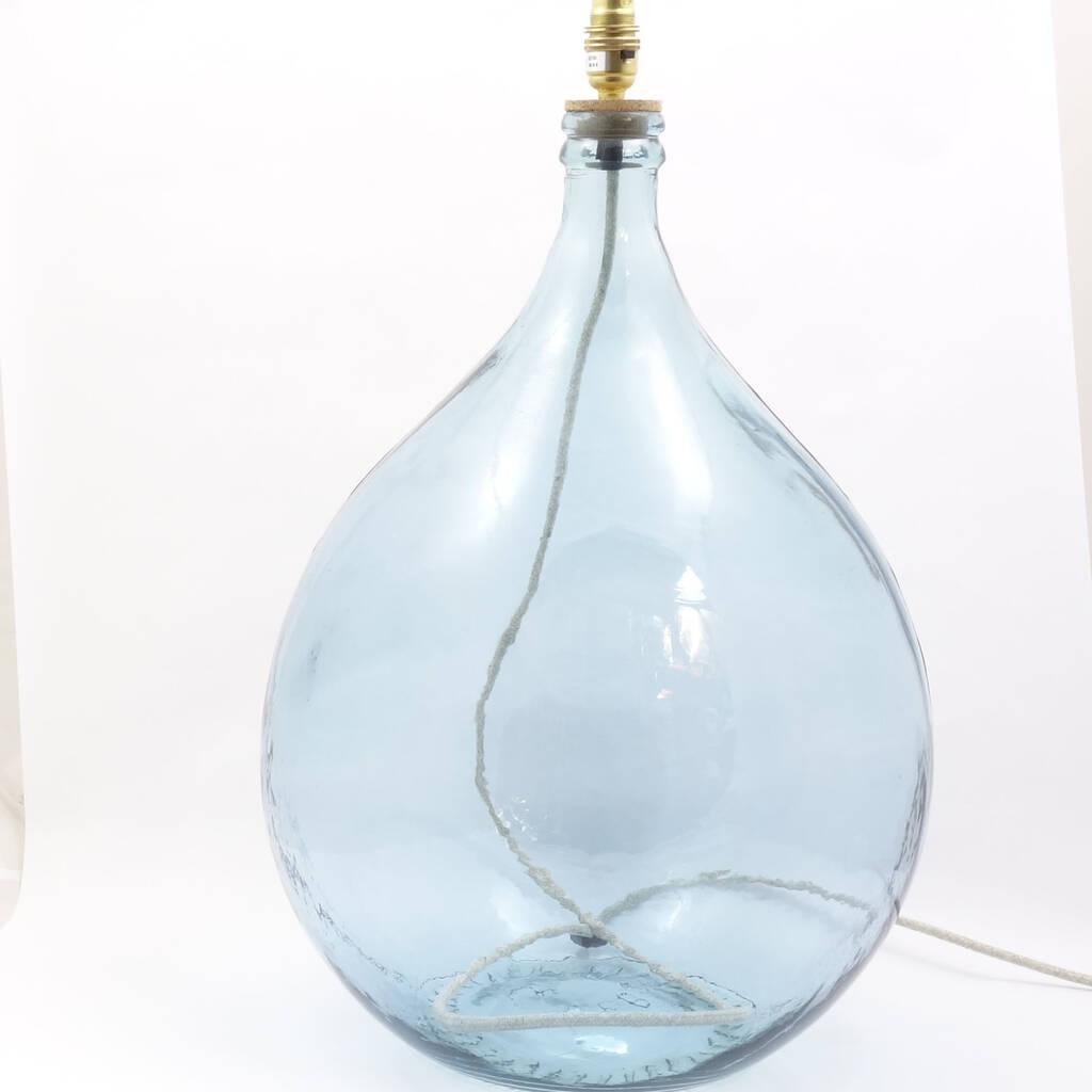 Recycled Glass Lamp 62cm Bottle Seven Colours By The Recycled