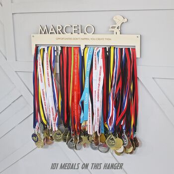 Rugby Personalised Medal Hanger, 5 of 5