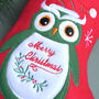 Personalised Grey Christmas Stocking With Santa, thumbnail 3 of 5