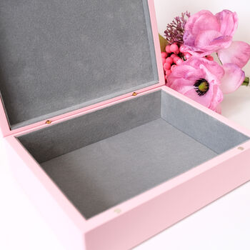 Personalised Large Baby Pink Keepsake Box, 4 of 4