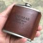 Personalised 'Best Man' Leather Hip Flask, thumbnail 3 of 9