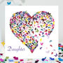 Daughter Butterfly Birthday Kaleidoscope Heart Card, thumbnail 1 of 12