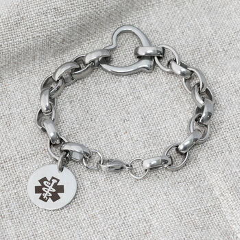 Medical Alert Bracelet With Heart Connector Adore, 2 of 8